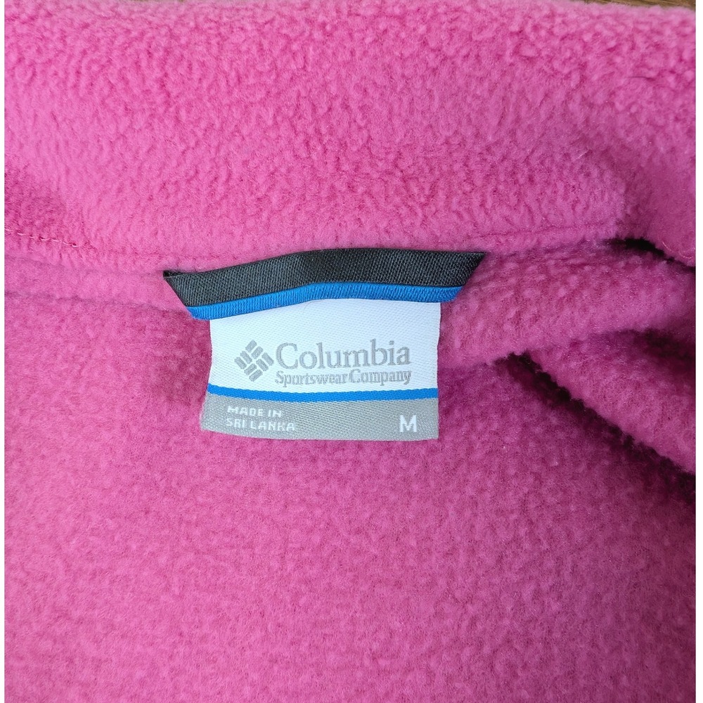Columbia Medium Pink Fleece Full Zip Cozy Jacket w/ Zipper Pockets & Cinch Waist - Picture 2 of 15